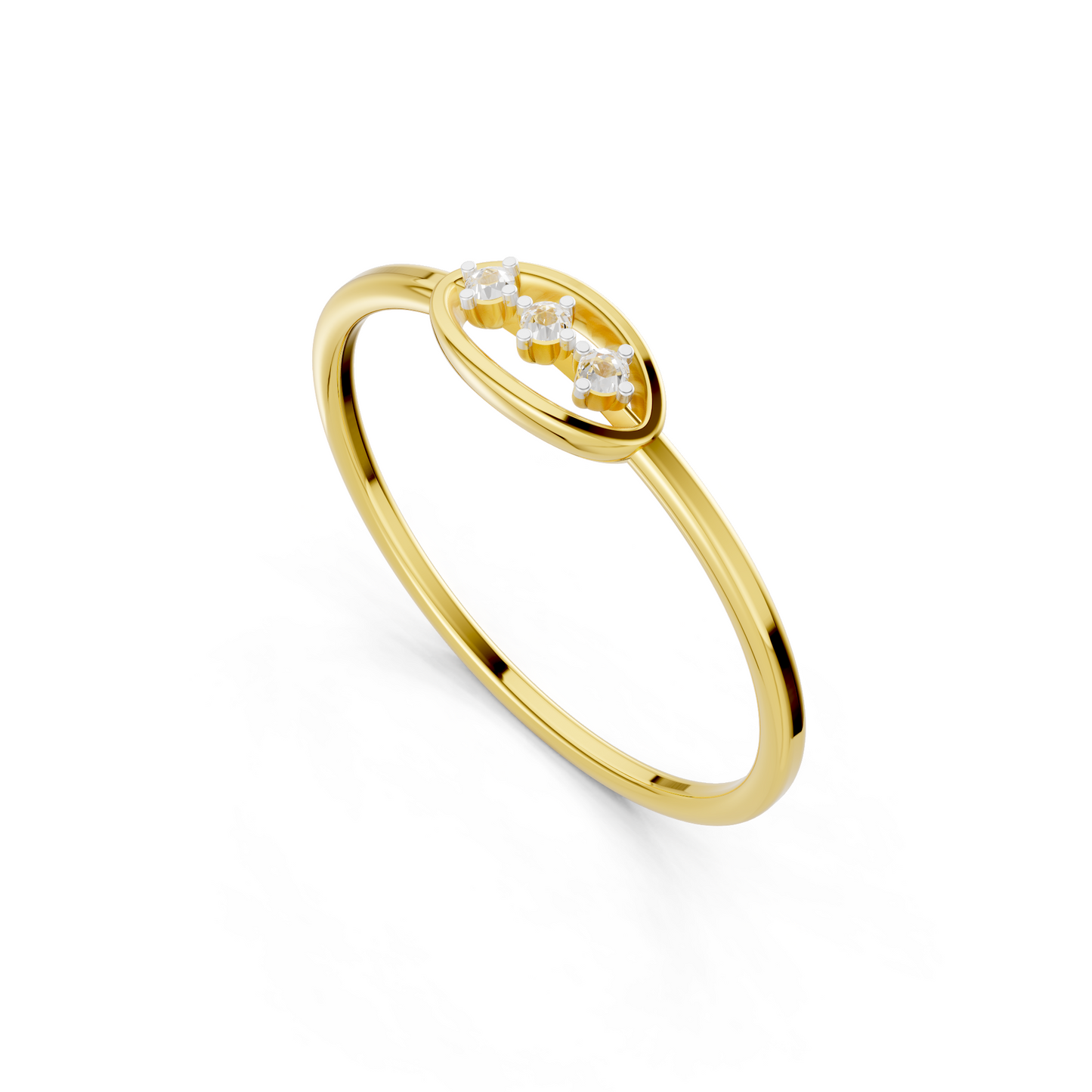 Trio Orbit Diamond Ring