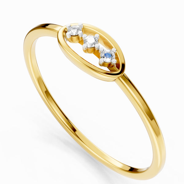 Trio Orbit Diamond Ring