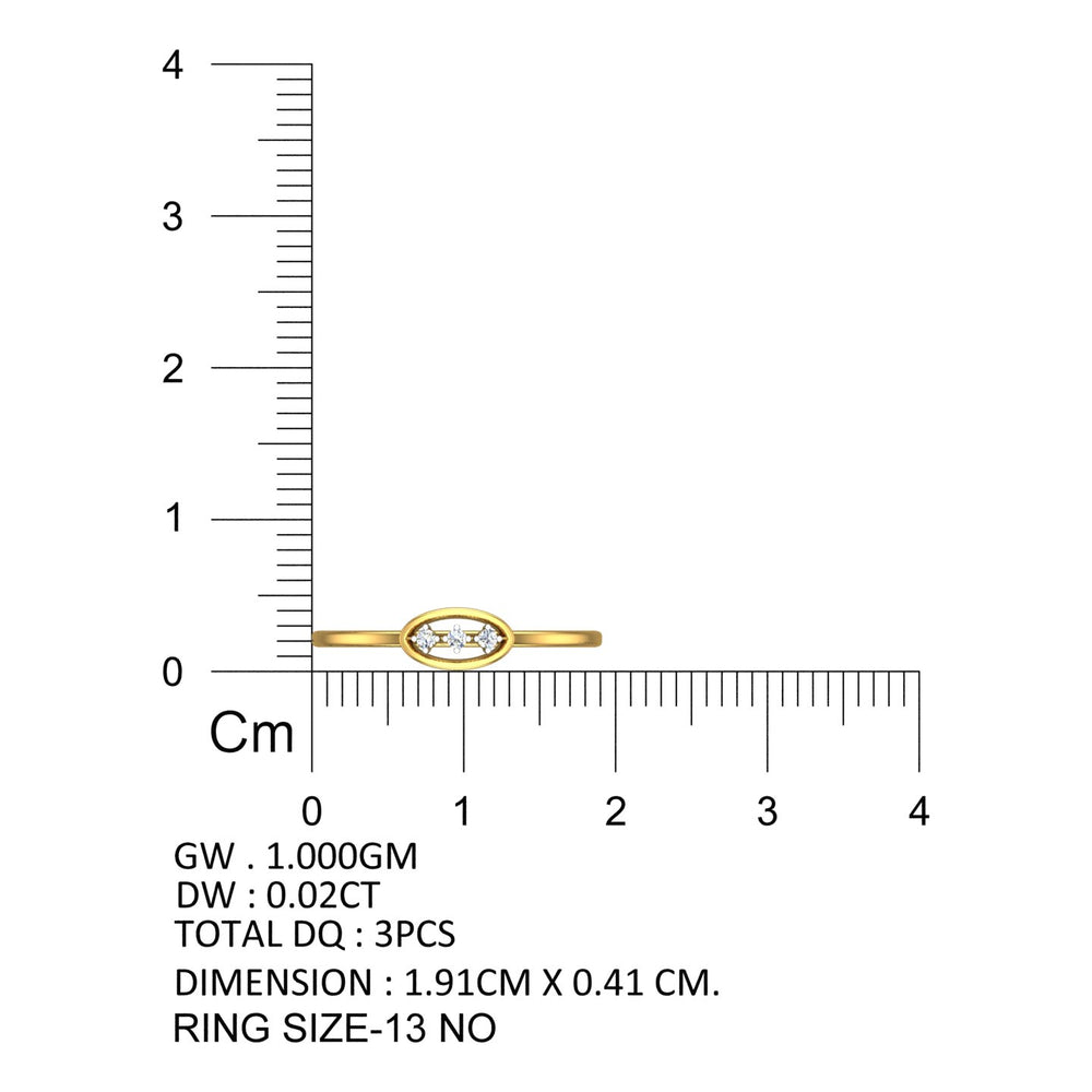 Trio Orbit Diamond Ring