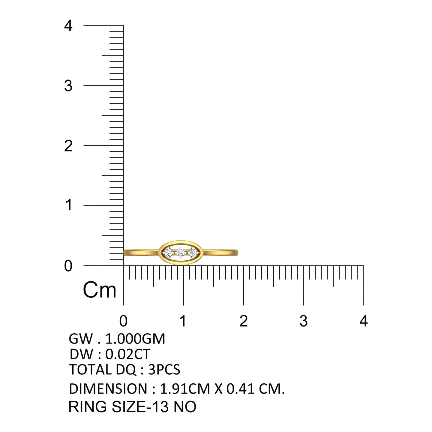 Trio Orbit Diamond Ring