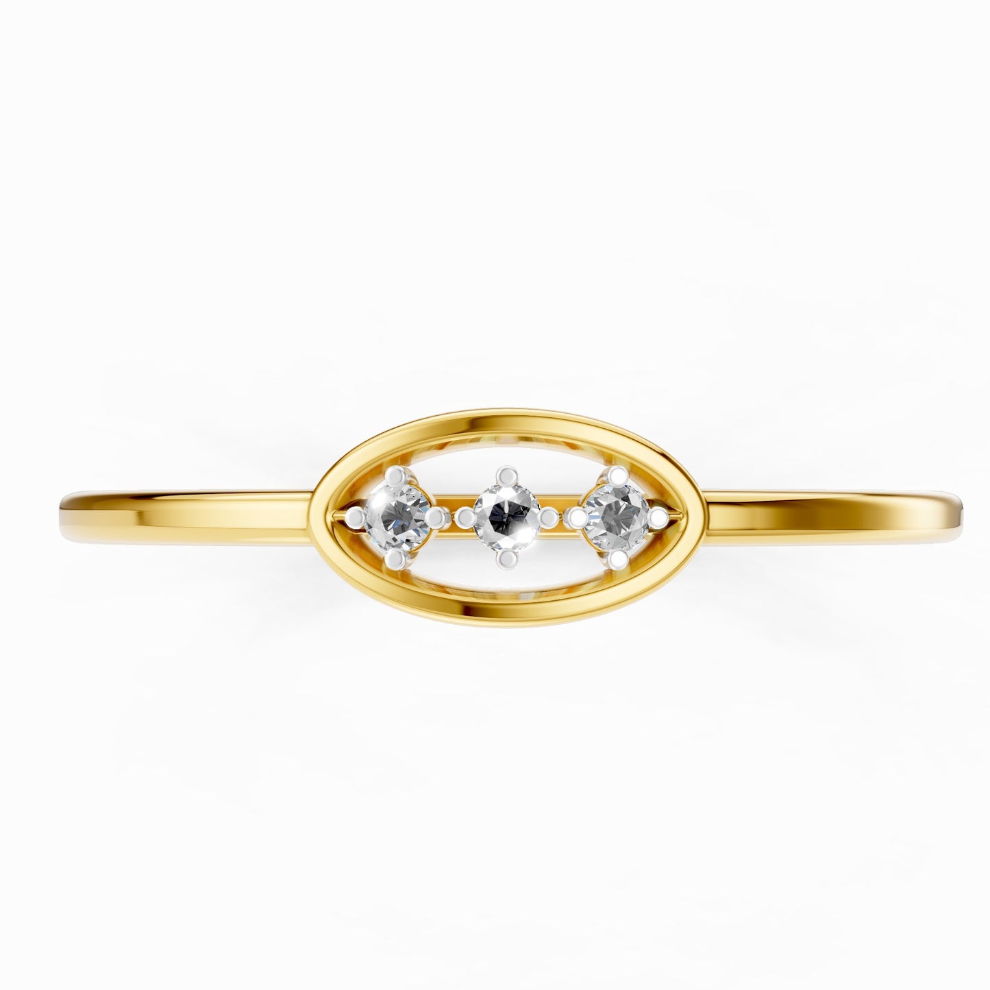 Trio Orbit Diamond Ring
