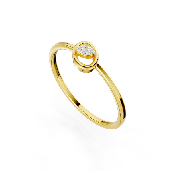 Diamond Oval Halo Ring