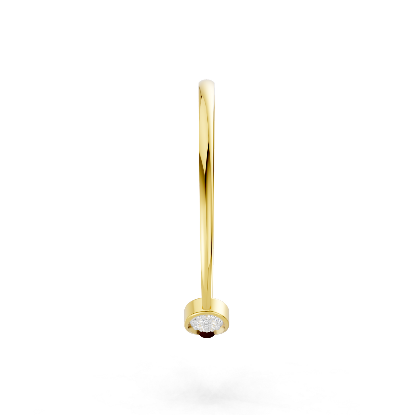 Golden Dewdrop Diamond Ring