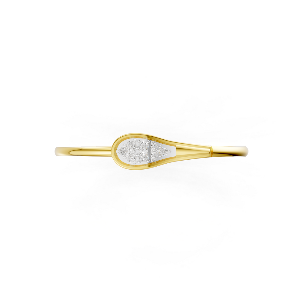 Golden Dewdrop Diamond Ring