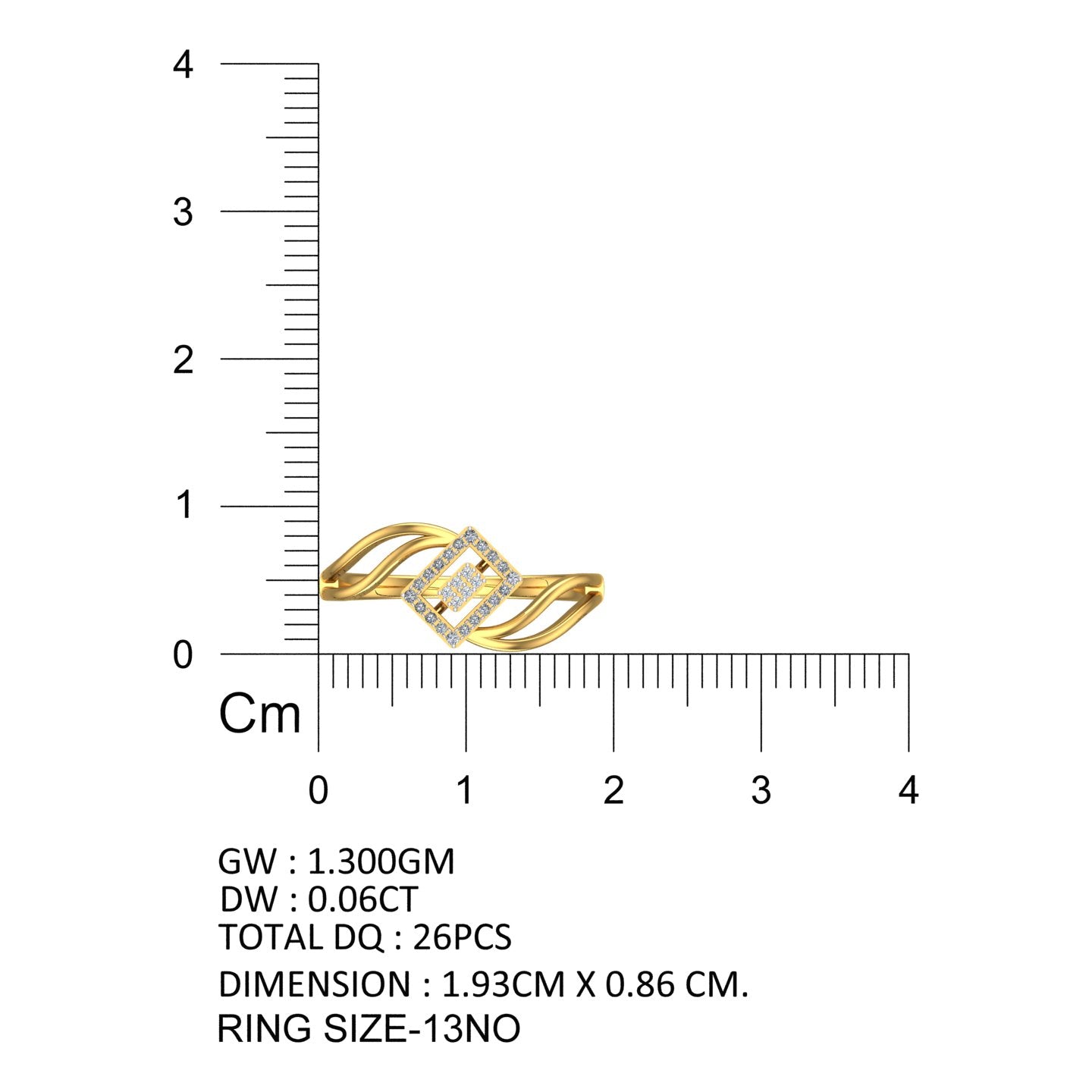 Royal Rhombus Diamond Ring