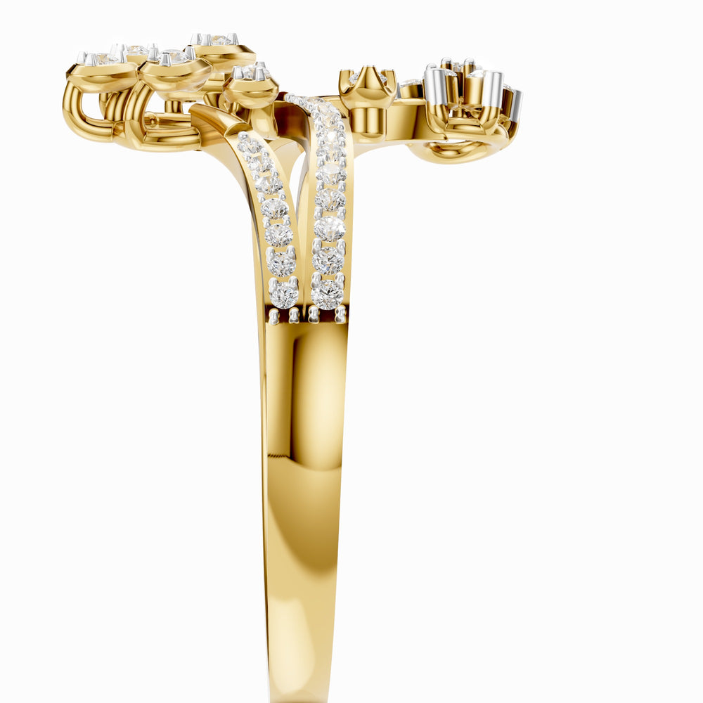 Diamond Vine Blossom Ring