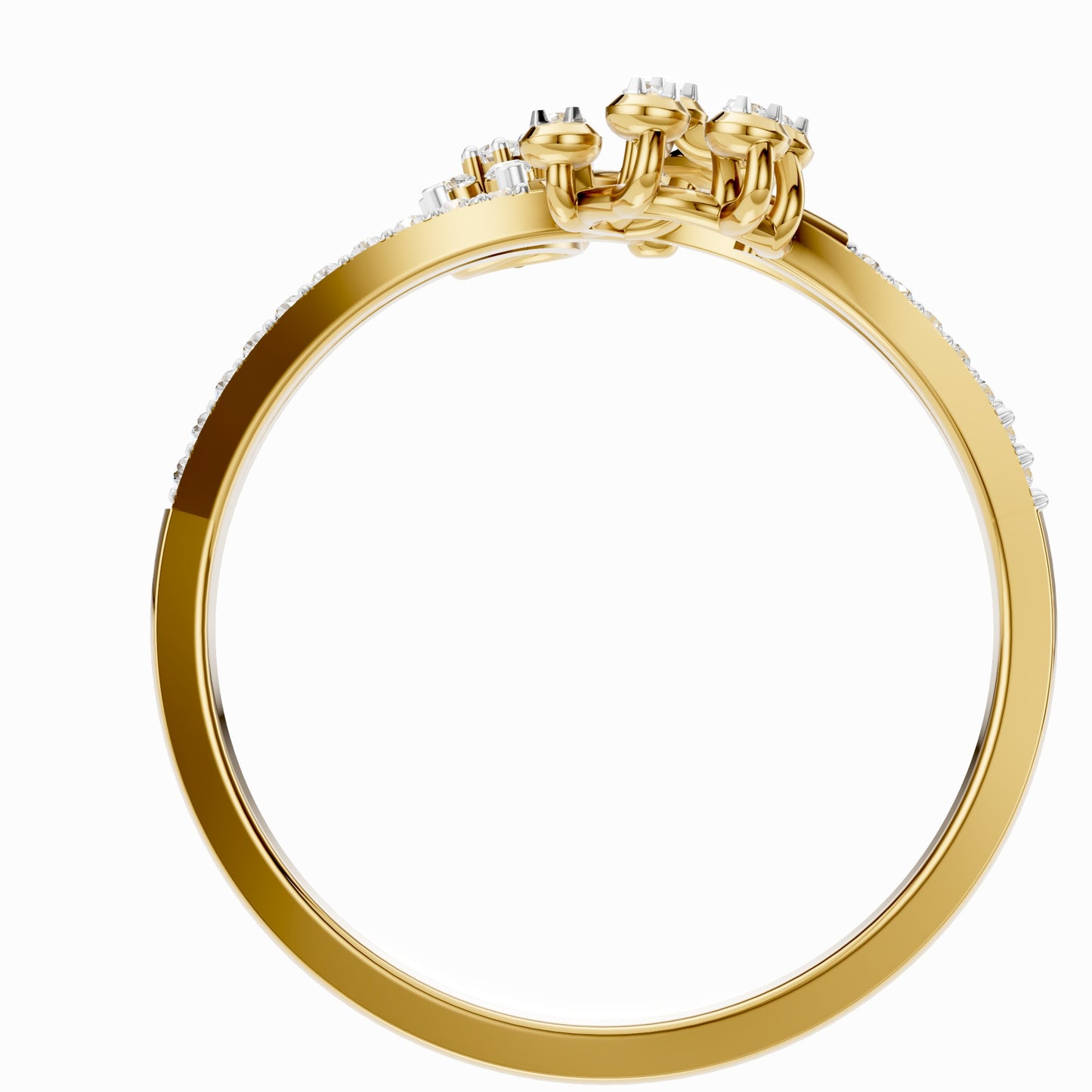Diamond Vine Blossom Ring