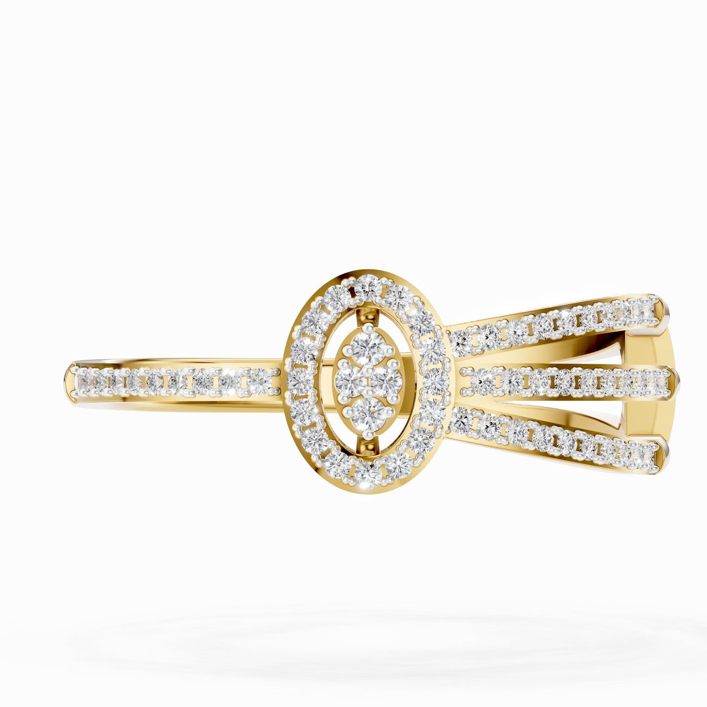Oval Trinity Diamond Ring