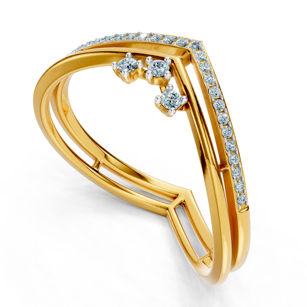 Trinity V-Line Diamond Ring