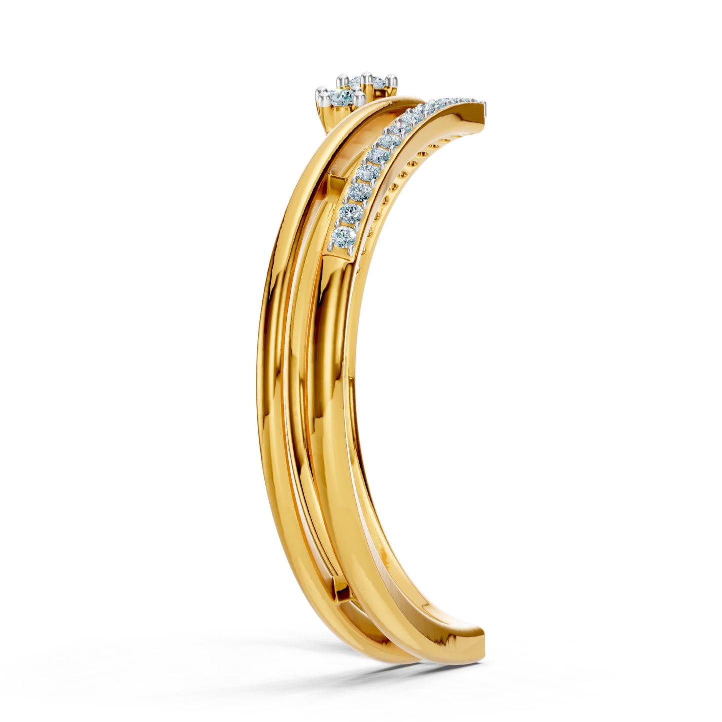 Trinity V-Line Diamond Ring