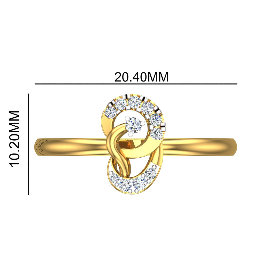 Concentric Infinity Teardrop Diamond Ring