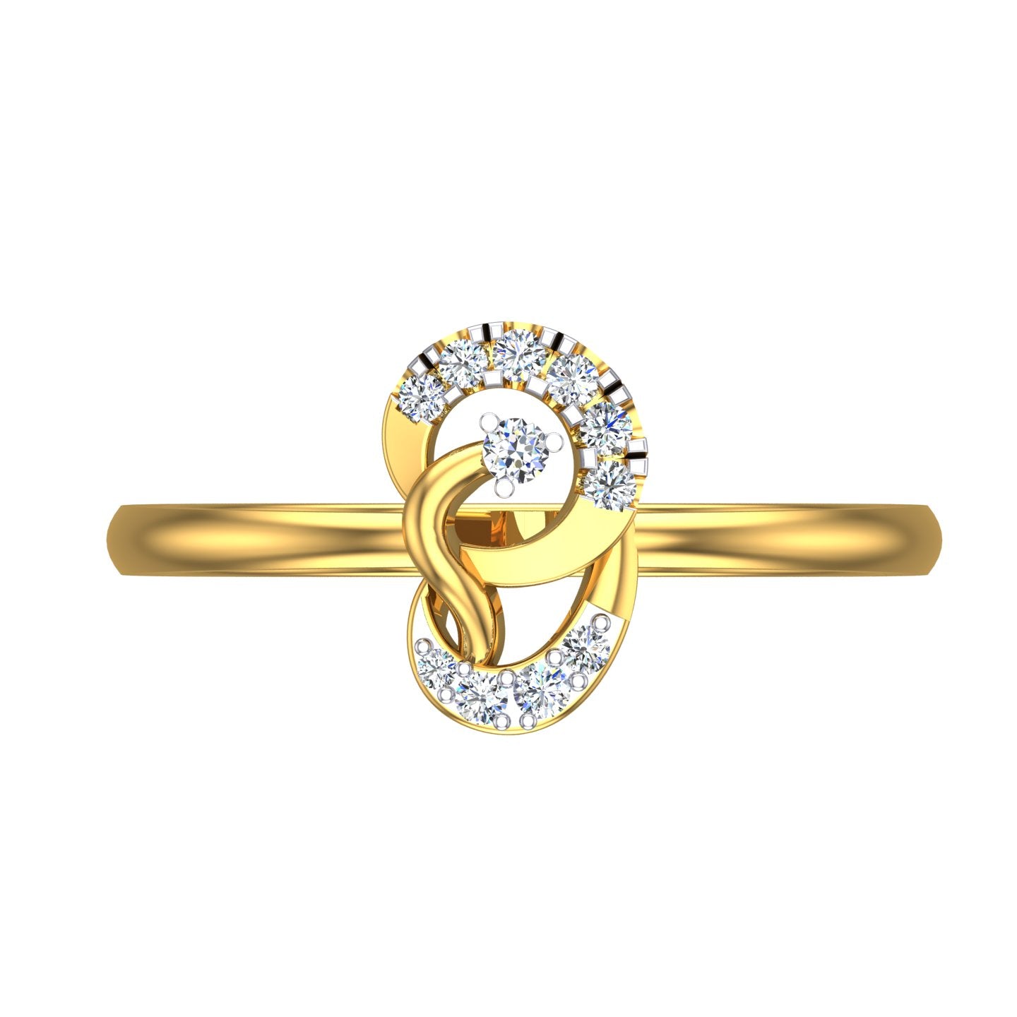 Concentric Infinity Teardrop Diamond Ring