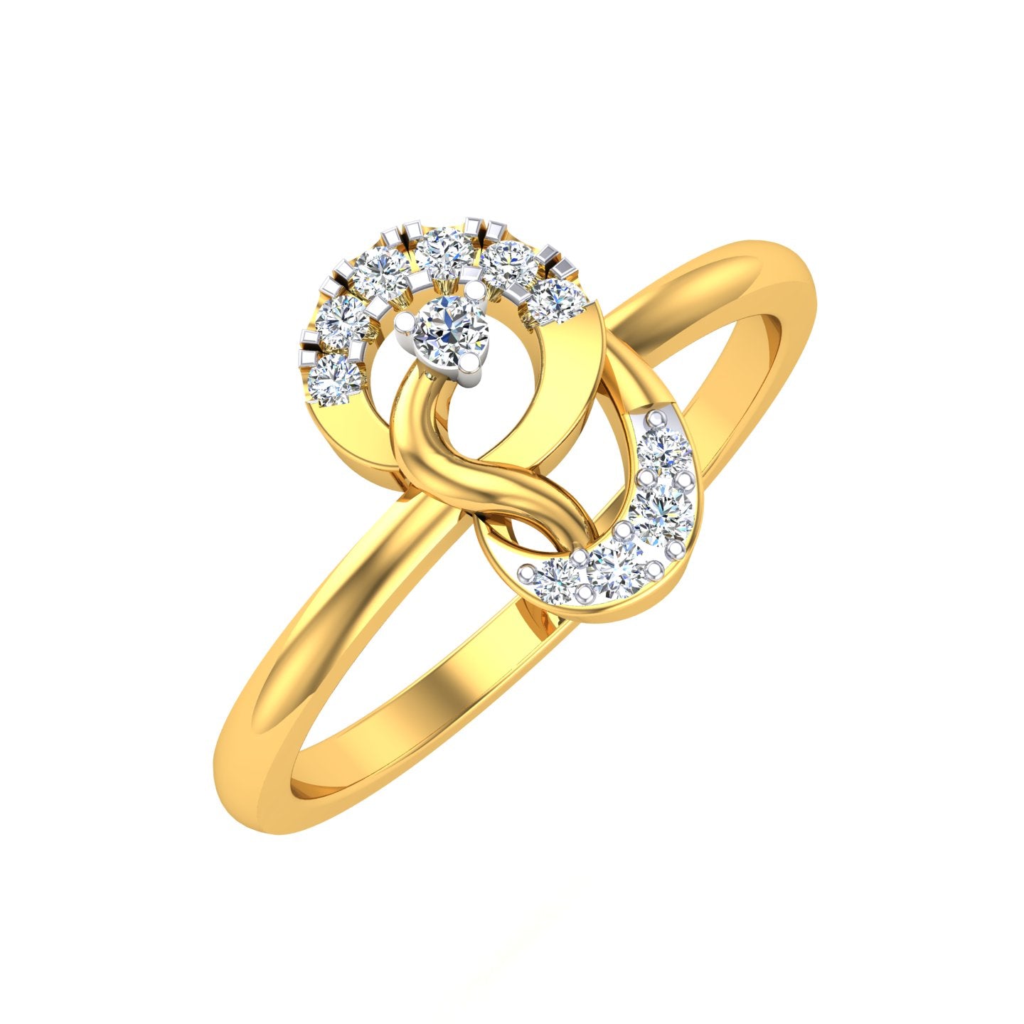 Concentric Infinity Teardrop Diamond Ring