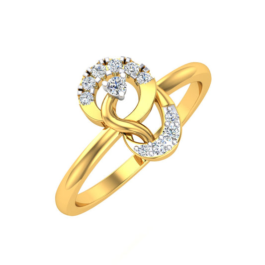 Concentric Infinity Teardrop Diamond Ring