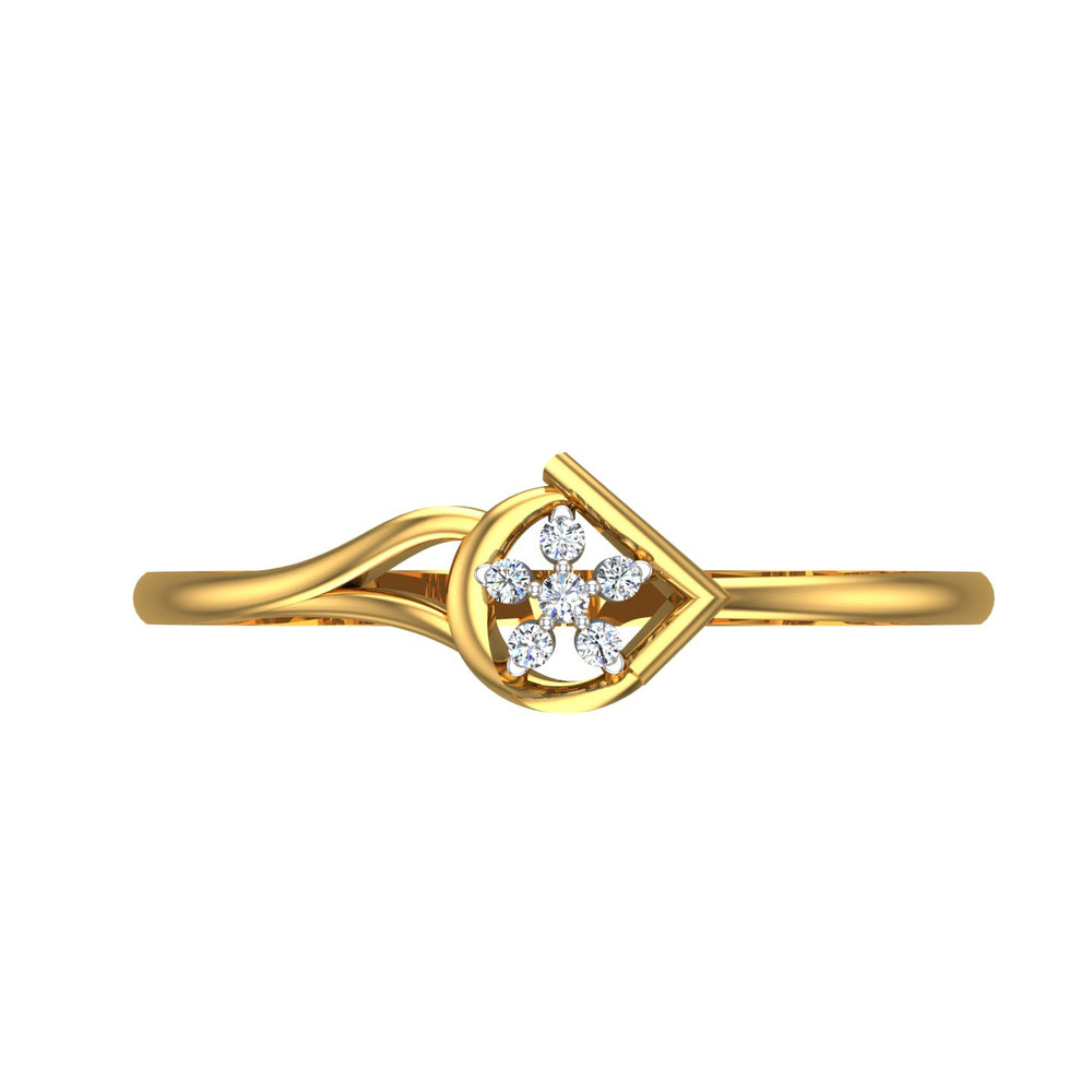 Foliage Halo Floret Diamond Ring