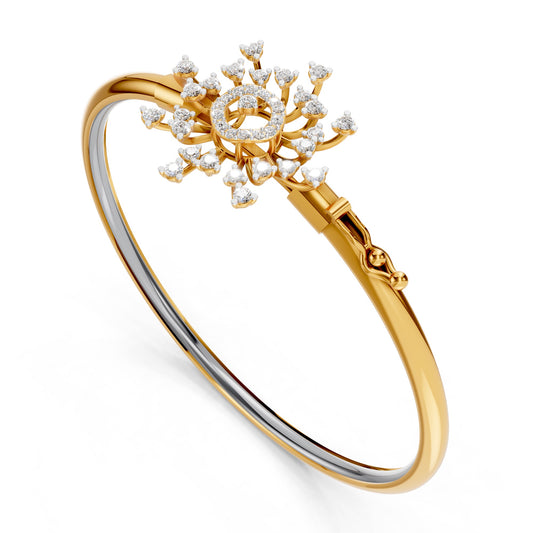 Radiant Sunburst Diamond Bangle