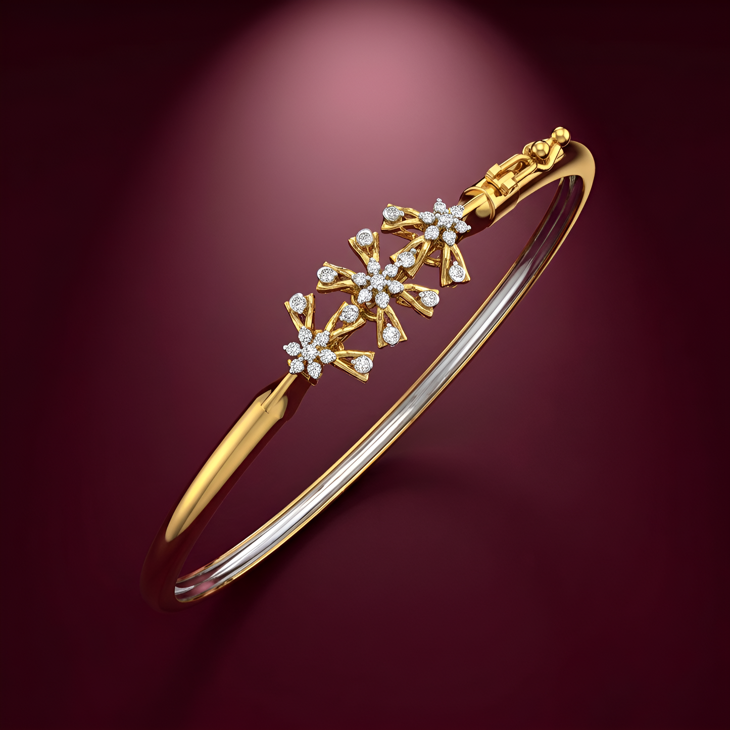 Blossom Trio Diamond Kada