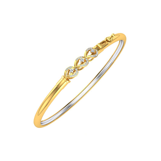 Glaze of Triple Leaves Diamond Noa Bangle