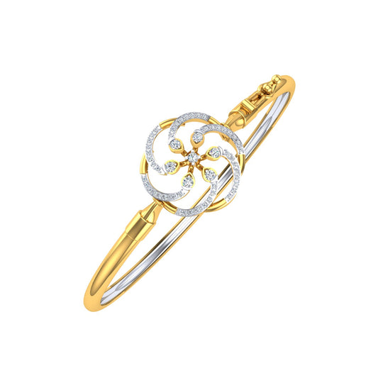Whirling Grace Diamond Bangle