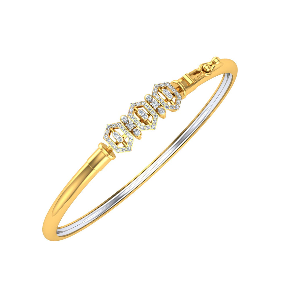 Geometric Glam Diamond Noa Bangle