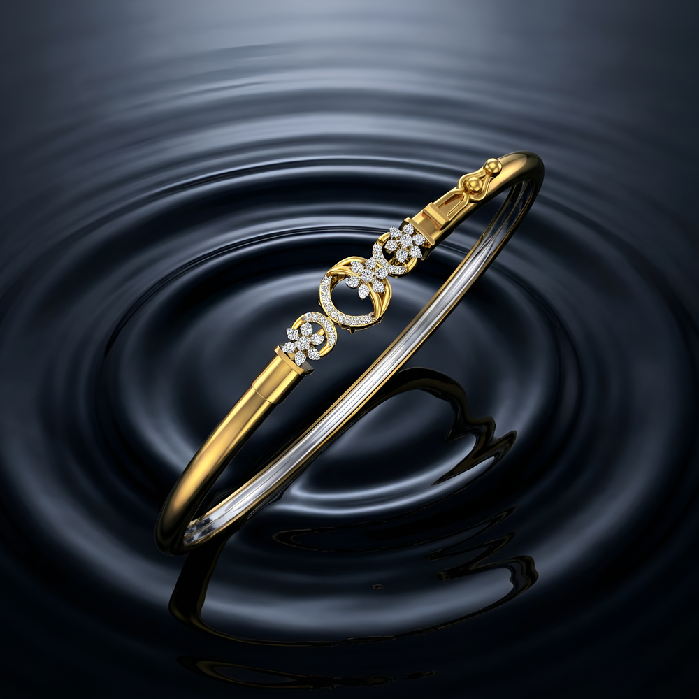 Luna Bloom Diamond Openable Kada