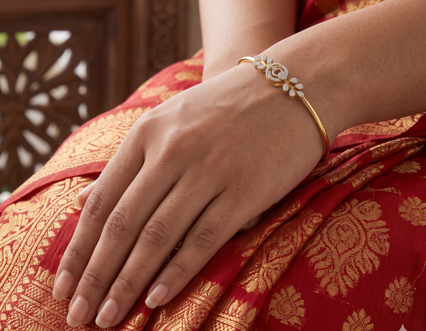 Celestial Vine Diamond Openable Kada