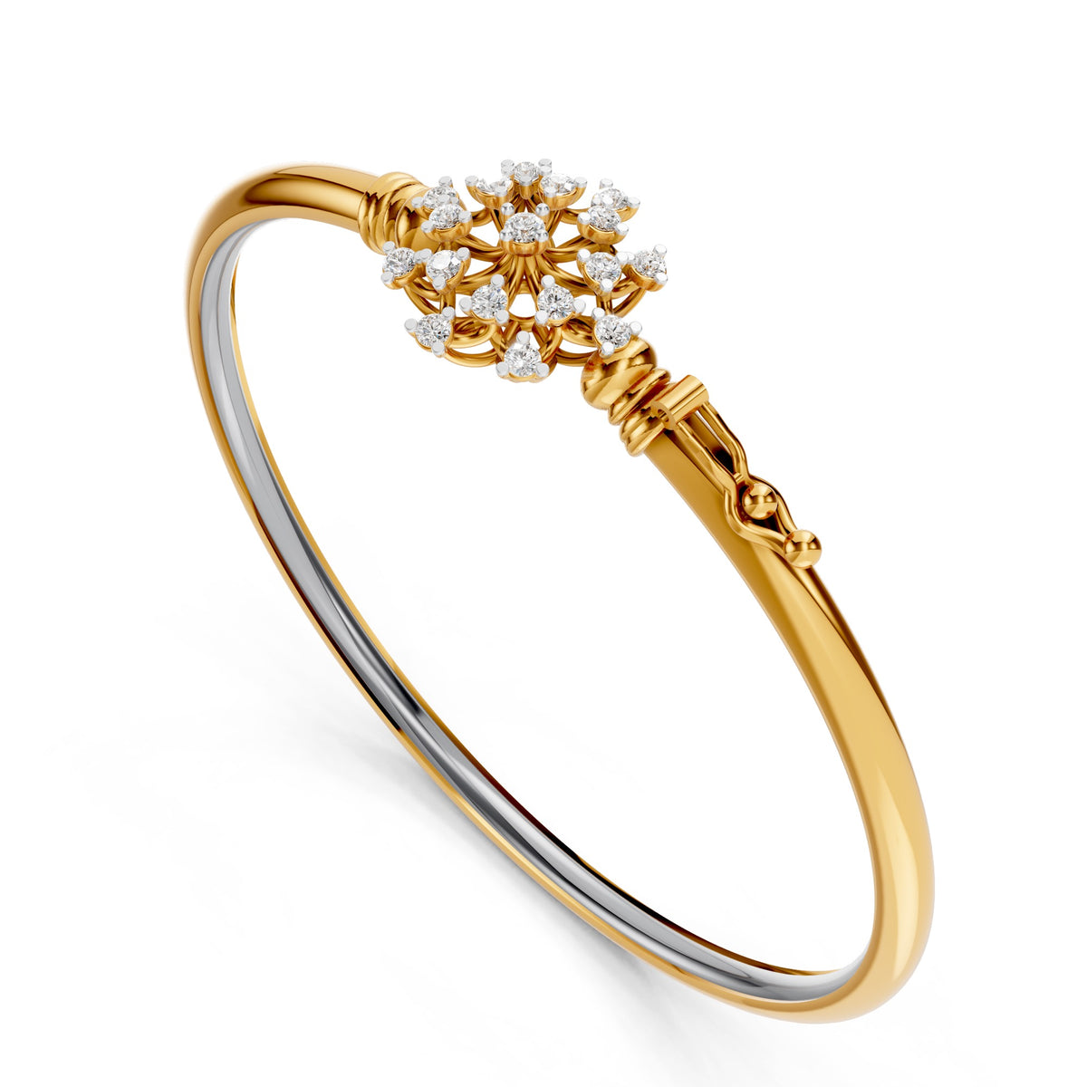 Celestial Bloom Diamond Bangle