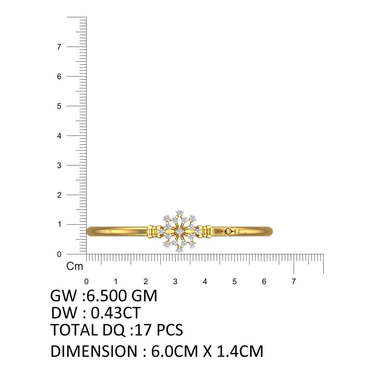 Celestial Bloom Diamond Bangle