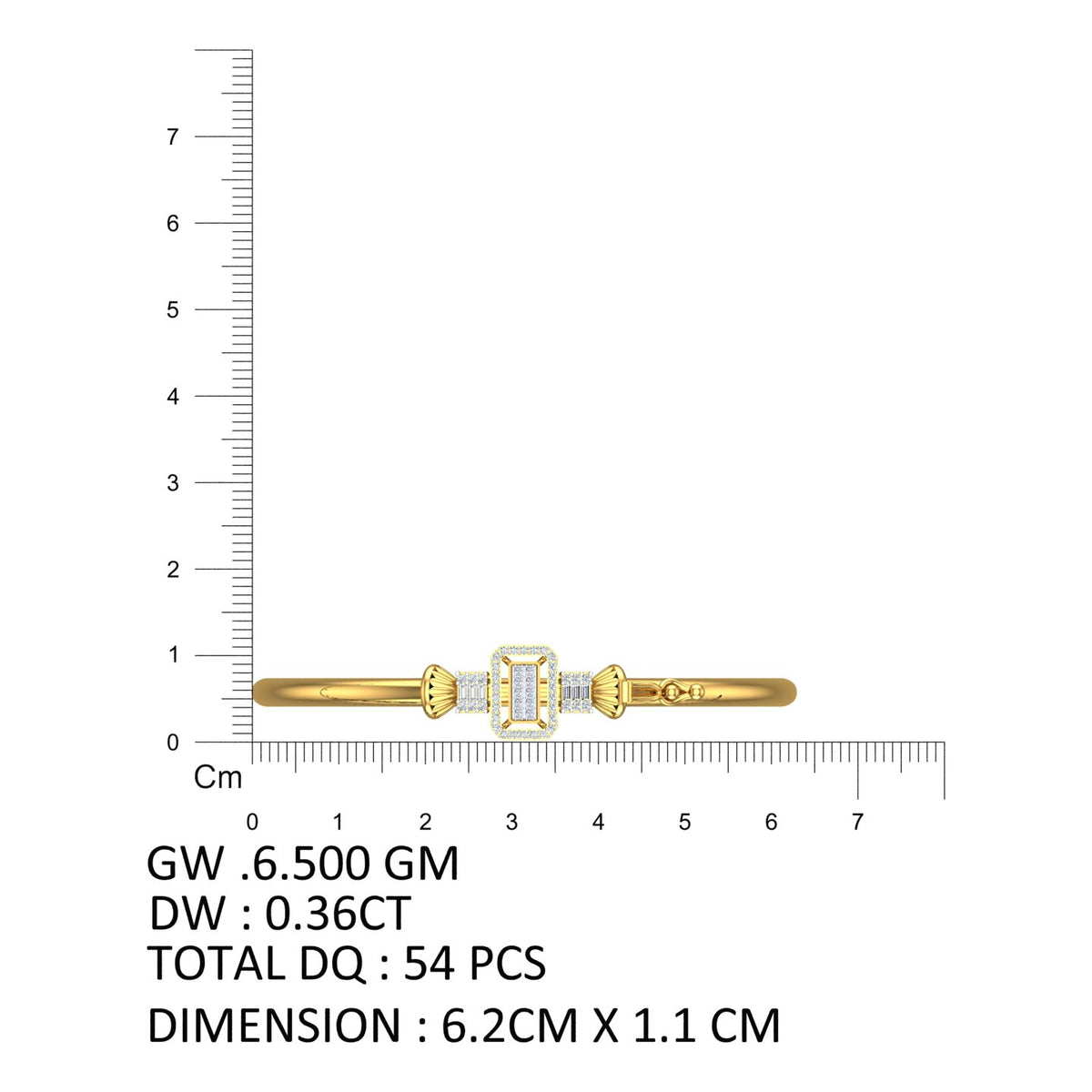 Regal Frame Diamond Bangle