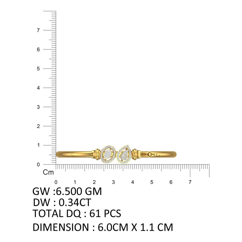 Twin Aura Diamond Bangle