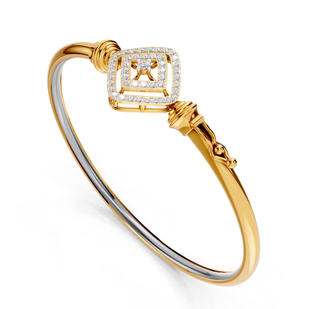 Infinity Square Diamond Bangle