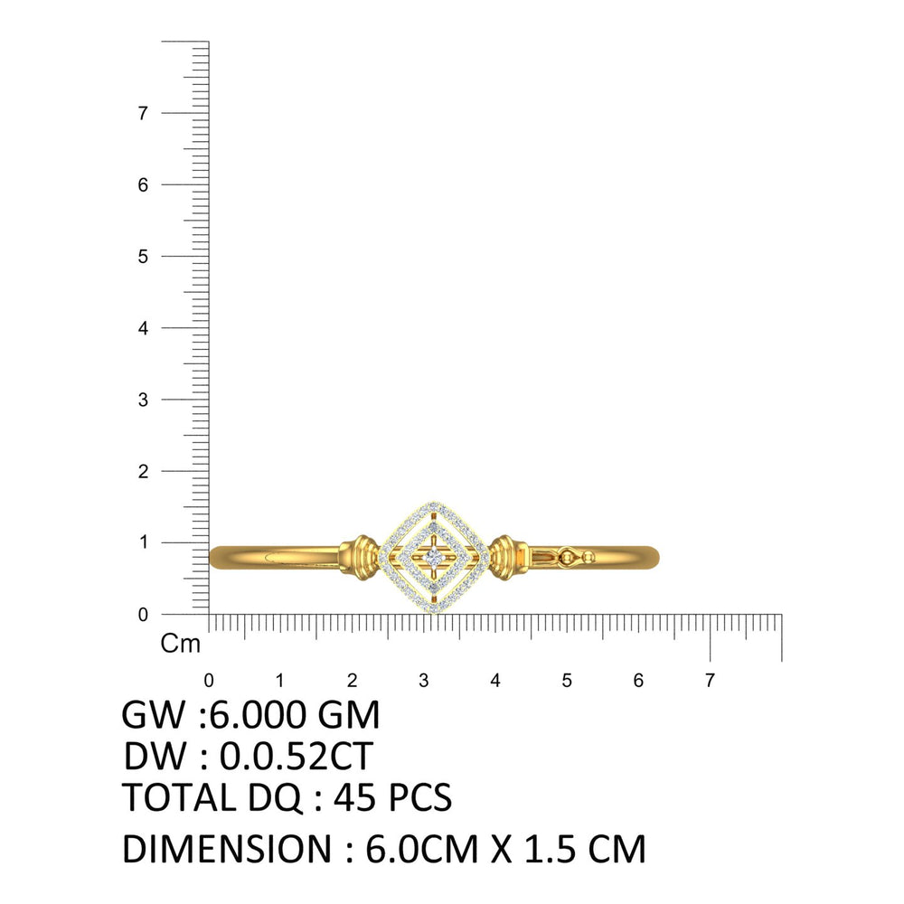 Infinity Square Diamond Bangle
