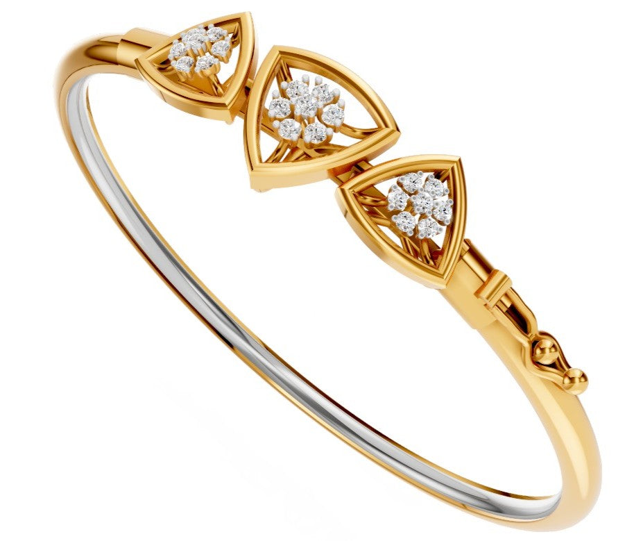 Trinity Bloom Diamond Bangle