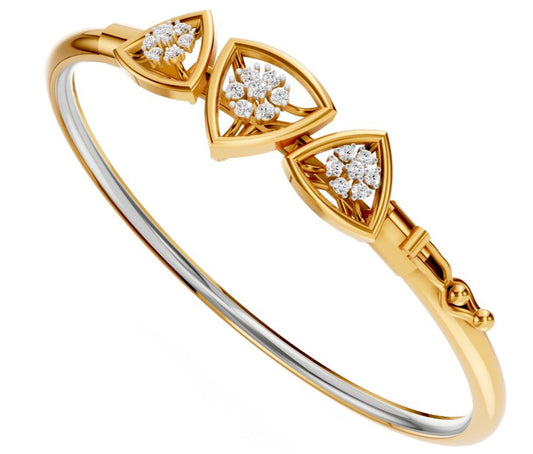 Trinity Bloom Diamond Bangle