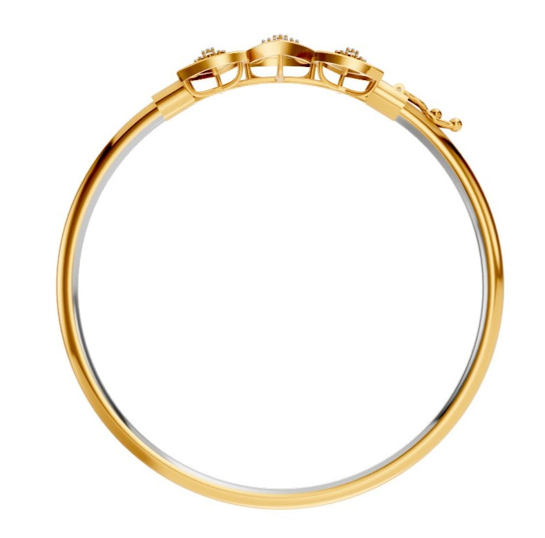 Trinity Bloom Diamond Bangle