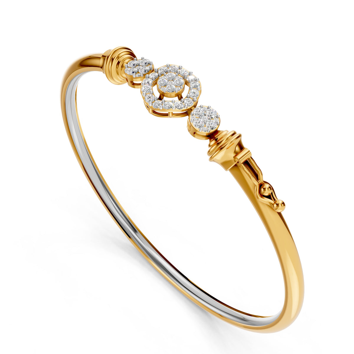 Orbit Bloom Diamond Bangle