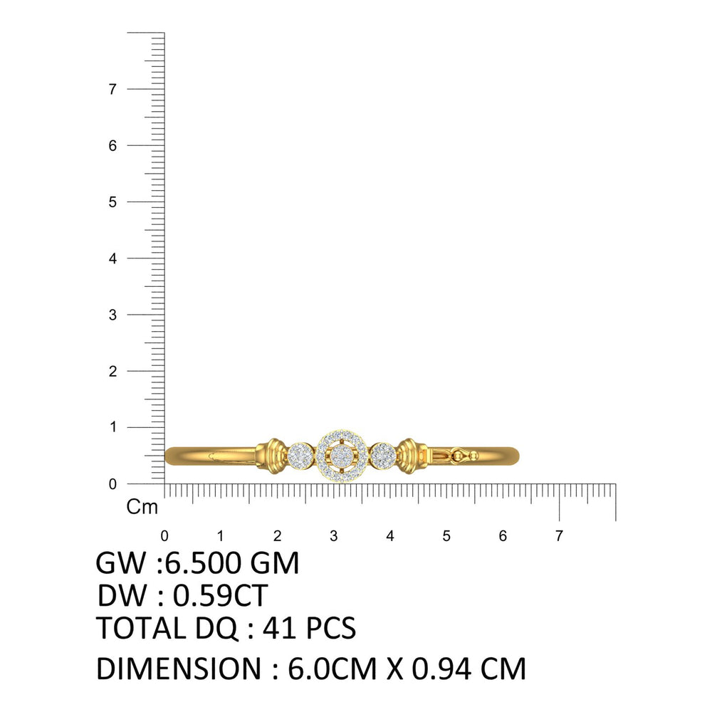 Orbit Bloom Diamond Bangle