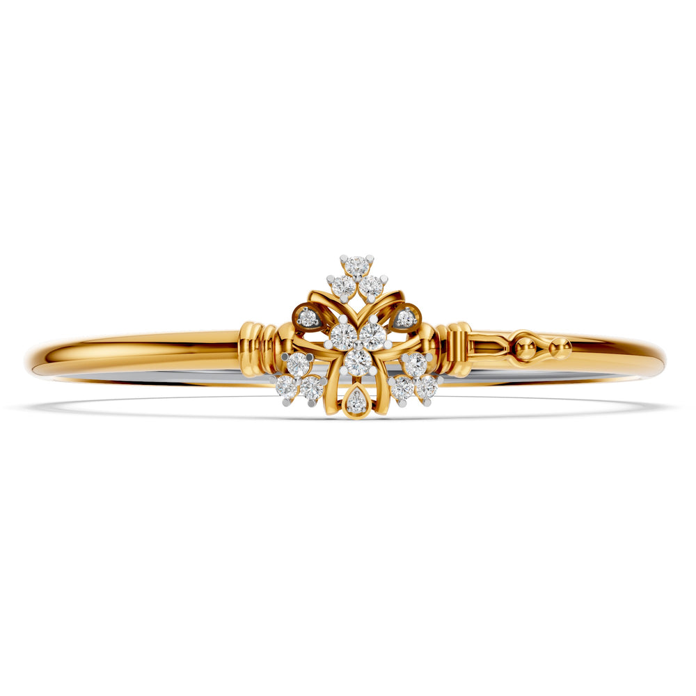 Royal Peacock Bloom Diamond Bangle