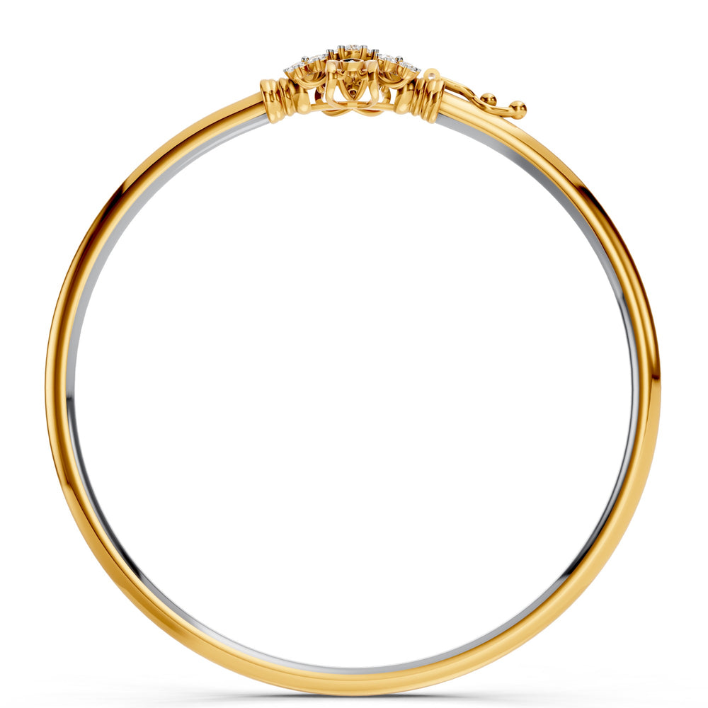 Royal Peacock Bloom Diamond Bangle