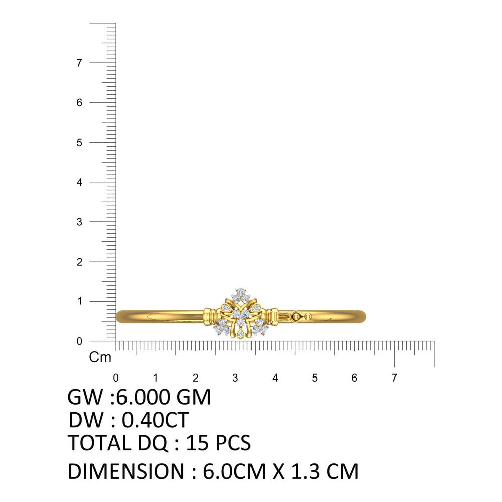 Royal Peacock Bloom Diamond Bangle