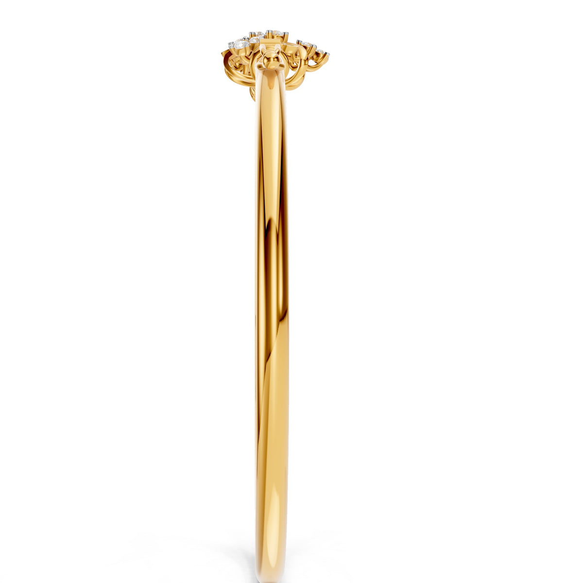 Royal Peacock Bloom Diamond Bangle