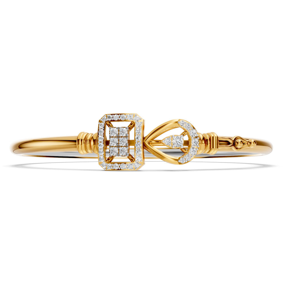 Royal Peacock Bloom Diamond Bangle