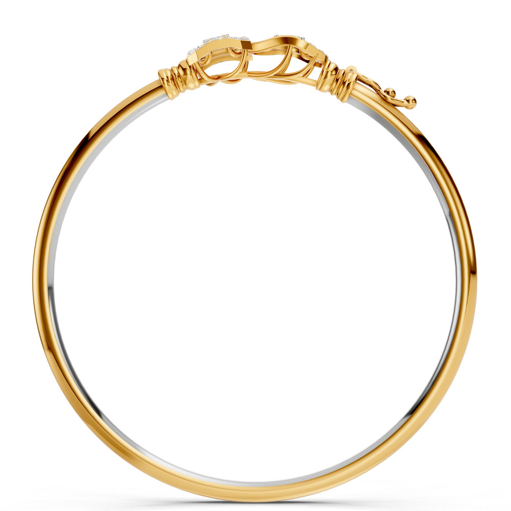Royal Peacock Bloom Diamond Bangle
