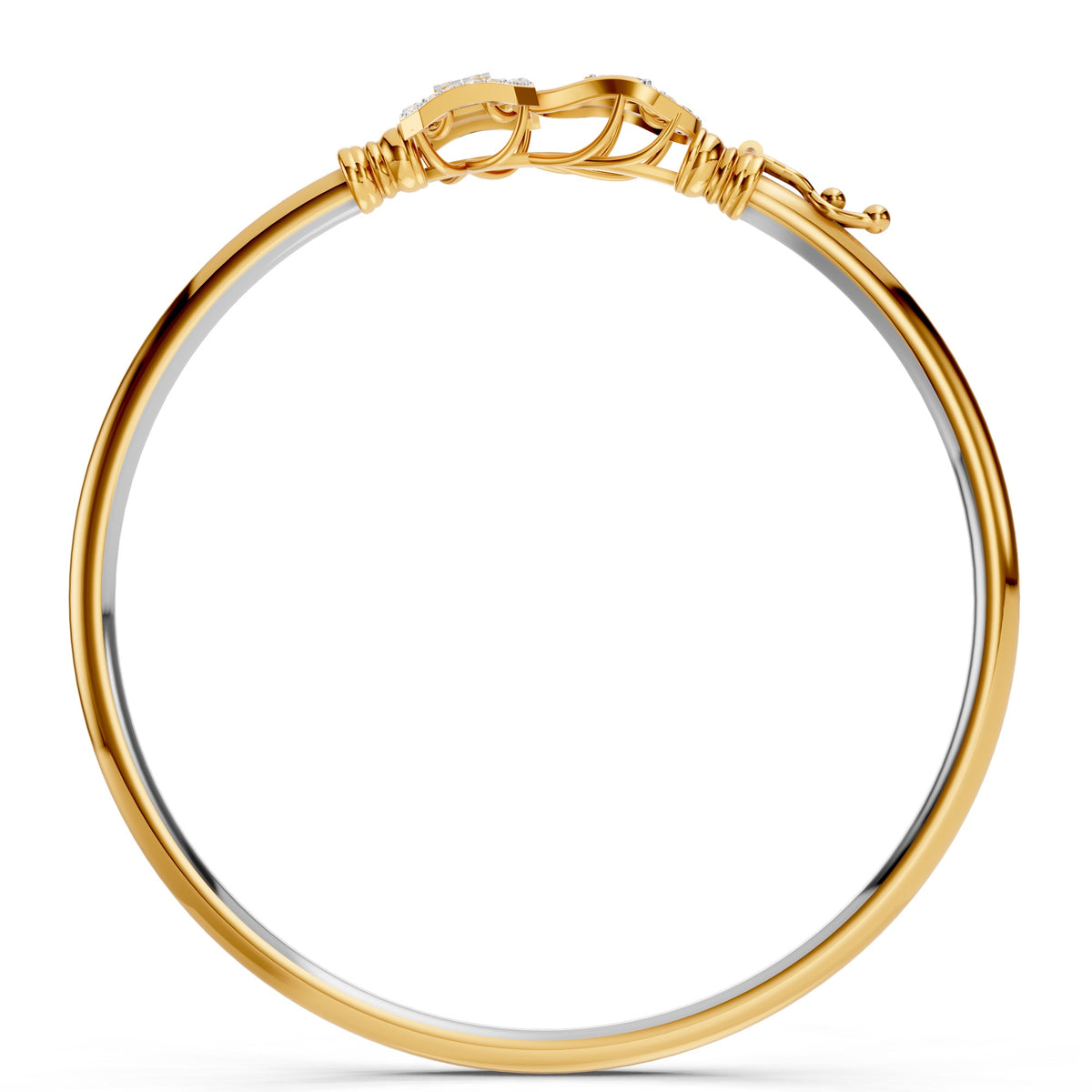 Royal Peacock Bloom Diamond Bangle