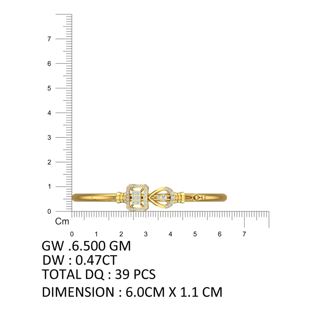 Royal Peacock Bloom Diamond Bangle