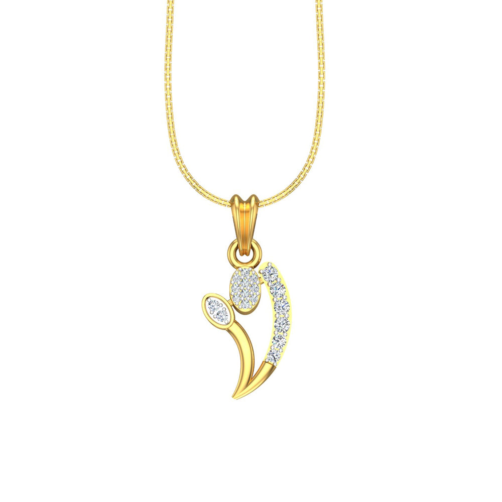 The Radiant Budding Leaf Pendant