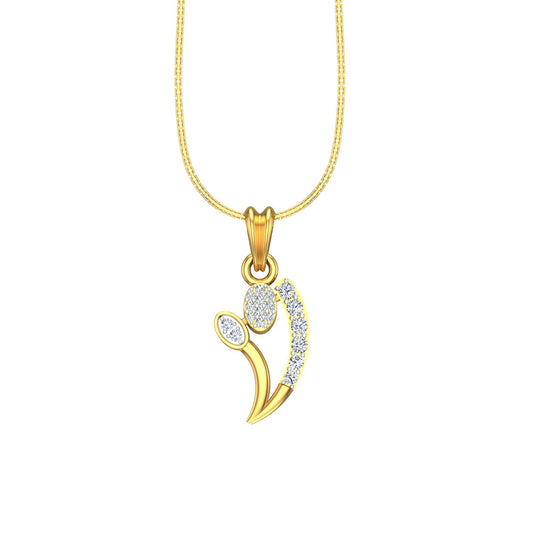 The Radiant Budding Leaf Pendant