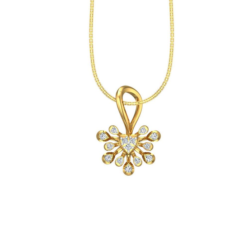 The Imperial Snowflake Heart Pendant