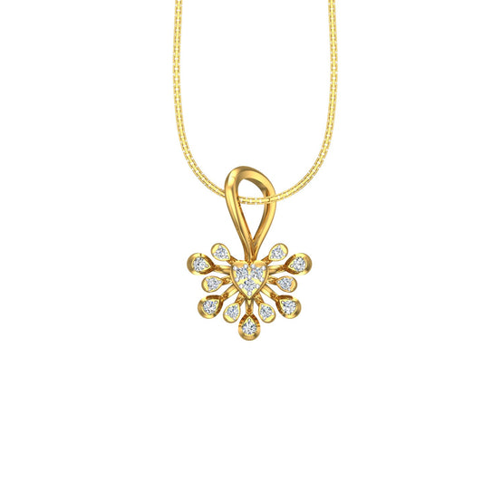 The Imperial Snowflake Heart Pendant