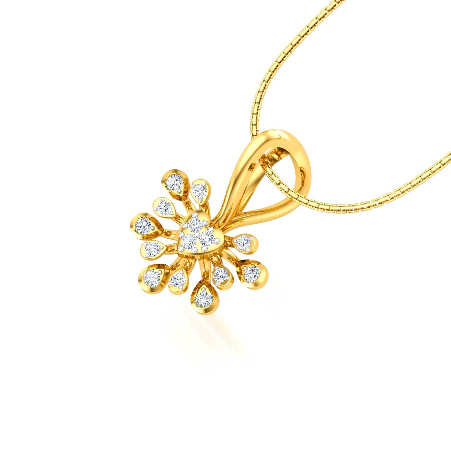 The Imperial Snowflake Heart Pendant